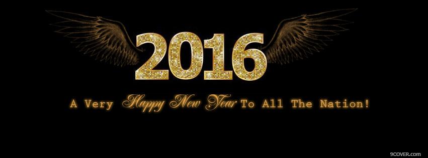Photo Happy New Year 2016 to all the nation Facebook Cover for Free